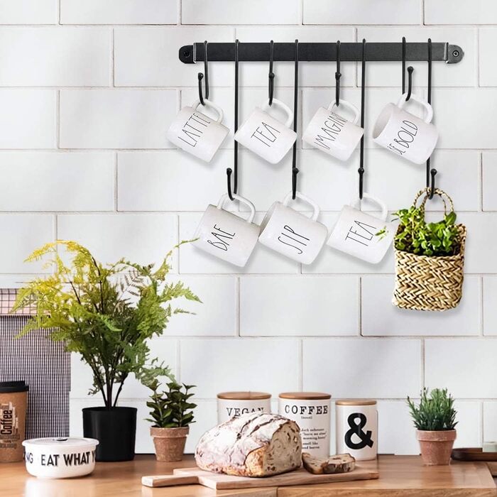 AJART Coffee Cup Hook Shape Hand-Forged (43.2 cm), Free and very flexible for utensil holder