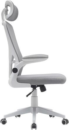 Офісне крісло BAKAJI, сірий, сітка нейлон (56 x 116-126 см)