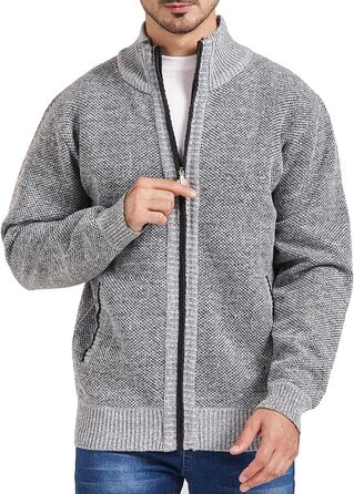 Чоловіча кардиган-кофта з флісу GLESTORE, сірий світлий, для стильного образу