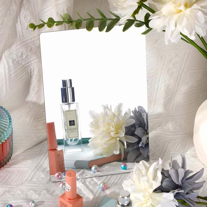 4 самоклейні дзеркала, 20 x 30 см, акрилові дзеркала для стін, школи, дому, вітальні, ванної, спальні