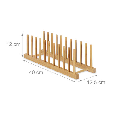 Relaxdays Set of 2 Bamboo Table Stands