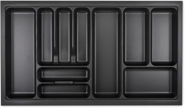 Вставка для столових приборів KÖNIG Lavagrau з перловою структурою для SO-Box, Blum Tandembox і ModernBox, для корпусу 819x473 мм (ширина 90 см)