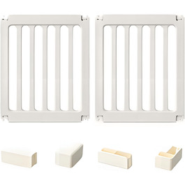 Кізочок-загон для собак з дверцятами, безпечний загон для собак, цуценят, котів, кроликів, горностаїв, просте встановлення та прибирання, пластиковий загон з анкерами та присосками для маленьких тварин (2 додаткові пластини)