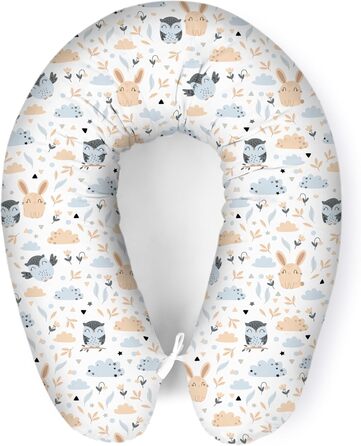 Подушка для вагітних Amilian Stillkissen 170 см XXL – подушка для сну на боці, подушка для годування, сіра та бежева