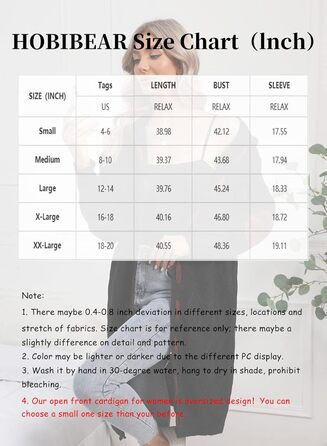 Кардиган жіночий HOBIBEAR Casual Oversized, теплий в'язаний, сірий, з V-подібним вирізом