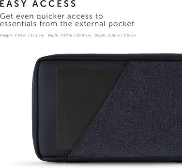 Native Union Stow Organizer - Lightweight travel bag made from durable canvas, stores cables, chargers and more (Indigo)