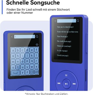 MP3 плеєр AGPTEK 32GB Bluetooth 5.3, 1.8