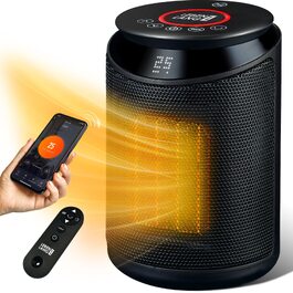 Керамічний обігрівач повітря LEBENLANG 2000W: енергоощадний, безшумний, з керуванням через додаток