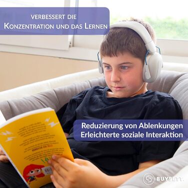 Навушники для захисту вух дітей | Шумоізоляційні навушники для дітей | Захисні навушники для вух (3-16 років, сірий)
