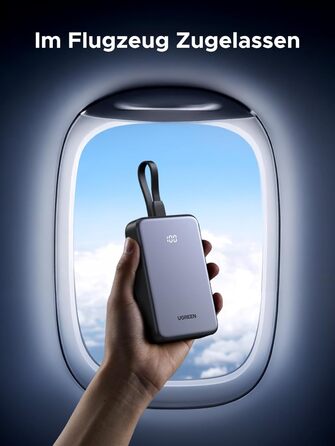 Power Bank UGREEN 20000mAh 22.5W з USB-C кабелем: заряд для iPhone, Samsung Galaxy та інших