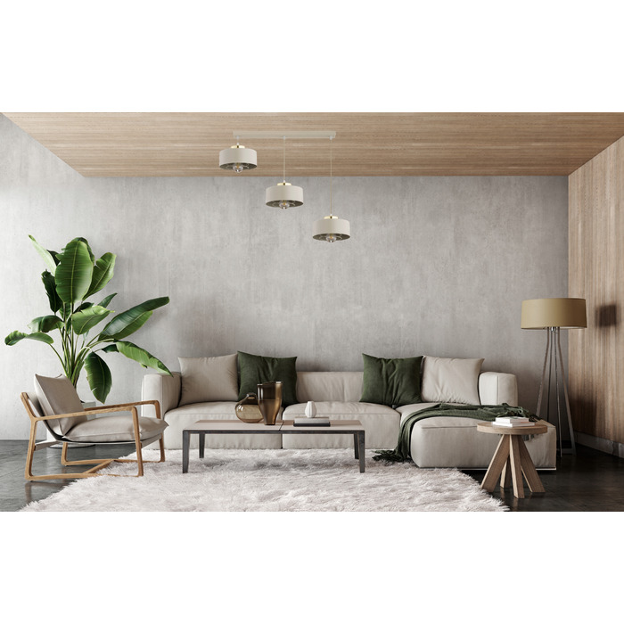 Підвісна люстра Elko-Lighting Spring Ecru, 3 точки освітлення, цоколь E27