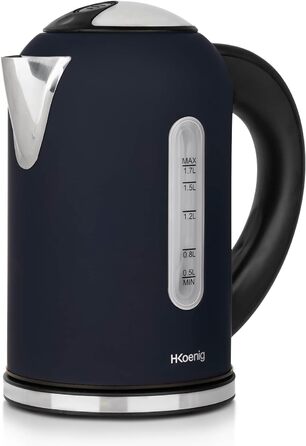 Електричний чайник H.Koenig BOE52, 1.7л, регулювання температури 40-100°C, 2200W, колір: Нічний блакитний