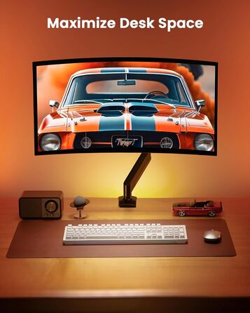 Кріплення для монітора ErGear 13-34 дюйми, до 10 кг, VESA 75/100, гнучка підставка для ігор