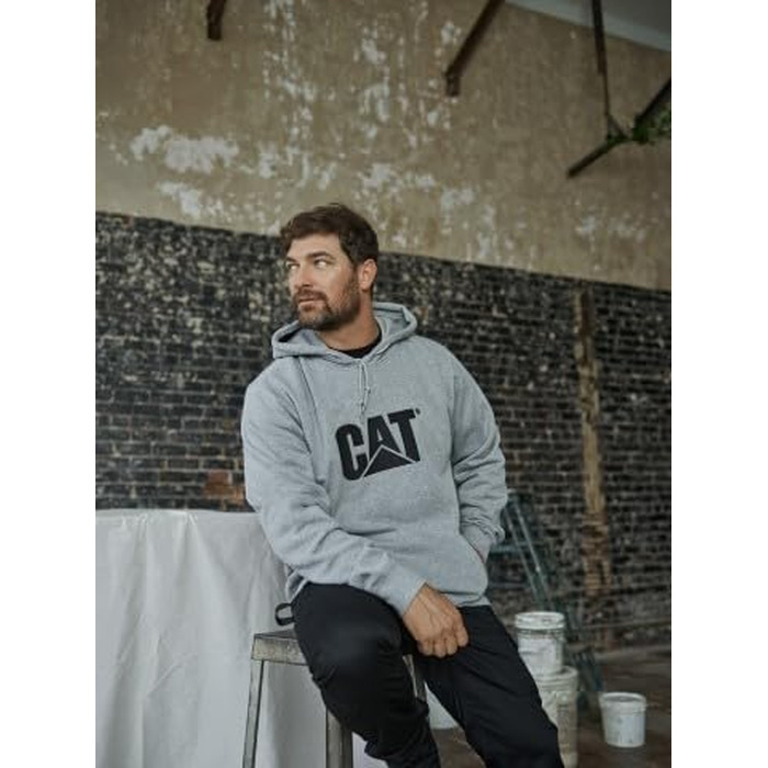 Чоловічий худі Caterpillar Trademark з капюшоном, темно-сірий (Dark Heather Grey), розмір XL