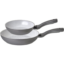 Prestige Earth Pan Cookware Pot Induction - 28cm / 7.5L - Non-Stick Ceramic, Recycled & Recyclable, Non-Toxic, Dishwasher Safe, Easy-Grip Handles (Frying Pan, 20/28cm)