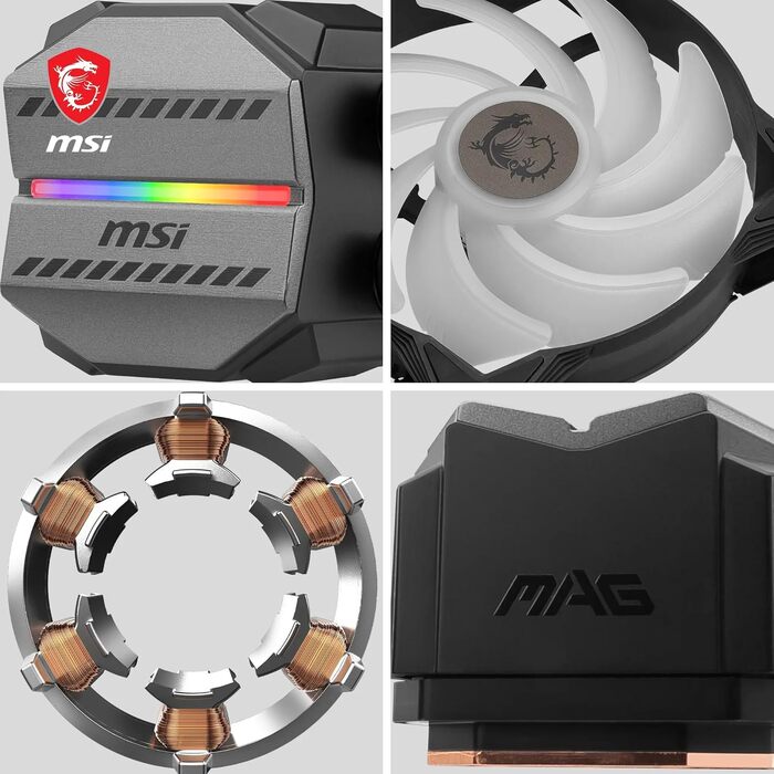 MSI MAG CoreLiquid R V2 - 240мм водяне охолодження CPU з RGB, сумісне з AMD та Intel