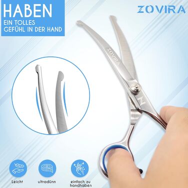 Набір для грумінгу собак та котів: професійні ножиці для стрижки та підстригання шерсті з шкіряною сумкою, нержавіюча сталь