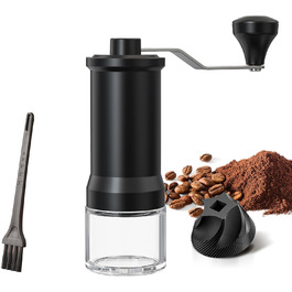 Ручна кавомолка Olkezz з керамічними жорнами 38 мм, регульована – для Aeropress, еспресо, пуровер, френч-прес