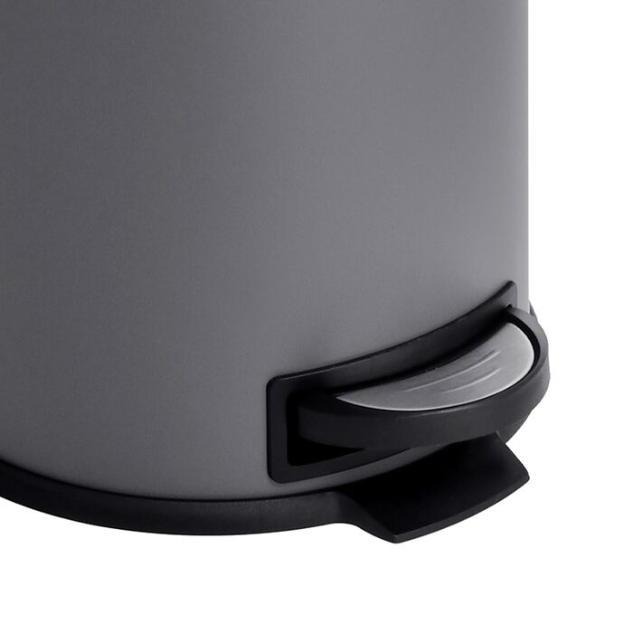 Сміттєве відро SVITA T20 з нержавіючої сталі, 20 літрів, з педаллю, сірого кольору