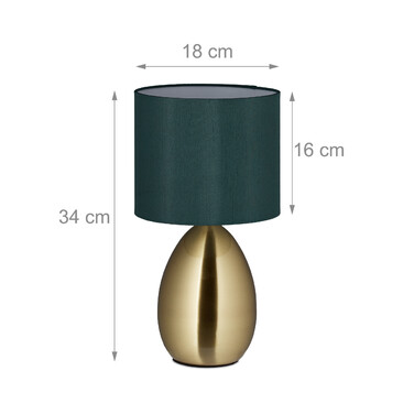 Relaxdays Touch Nightstand Lamp Gold