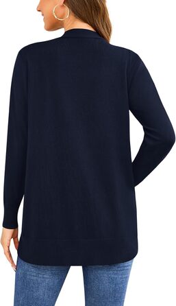 Жіночий кардиган-світер з довгим рукавом, м'який в'язаний жилет з кишенями (S-3X)