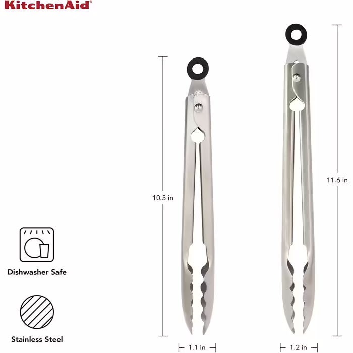 Універсальні кухонні щипці KitchenAid, нержавіюча сталь, 2 шт
