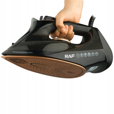 Парова праска RAF з керамічною підошвою, системами Anti-Drip та Anti-Calc, потужність 2200 Вт