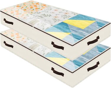 Органайзер для постільної білизни Amonsen, 5 шт. у наборі, м'який, з ручками та прозорим замком, 97x50x14 см, бежевий