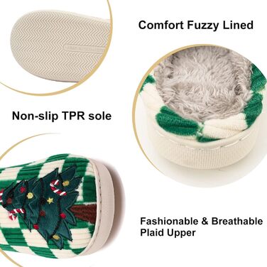 Тапочки халатні для дому Guyarns, жіночі та чоловічі, з м'якою підкладкою з меморі-піни, в клітинку, з антиковзкою підошвою, у формі хмари, для дому та вулиці (42/43 EU, на подарунок на Різдво)