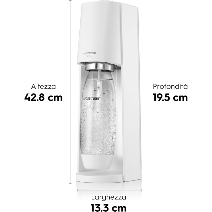 SodaStream AquaSpark Terra White - Набір 3 шт. (2 x 1л + 1 x 0.5л) + Цилиндр CO2 (60л)