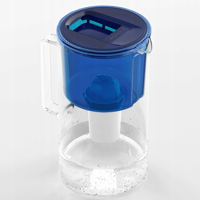 Скляний фільтр-кувшин Wessper D2 BOROSILICATE 3л, синій + 12 фільтрів