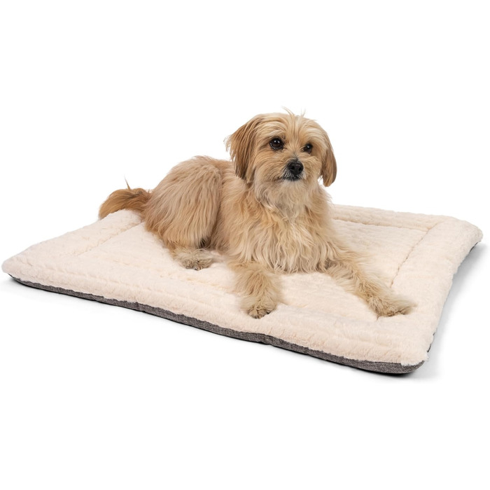 TrendPet Лежанка для собак і котів, двостороння, з підкладкою, 90x65 см, бежева