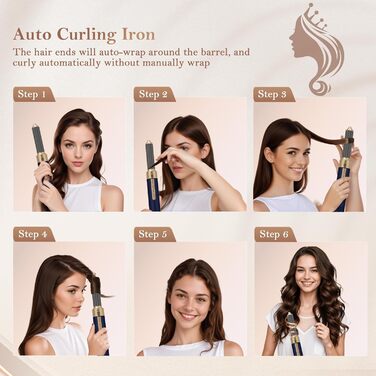 Мультистайлер для волосся 6-в-1: фен, плойка, круглі щітки, брашинг, термощітка, 1350W