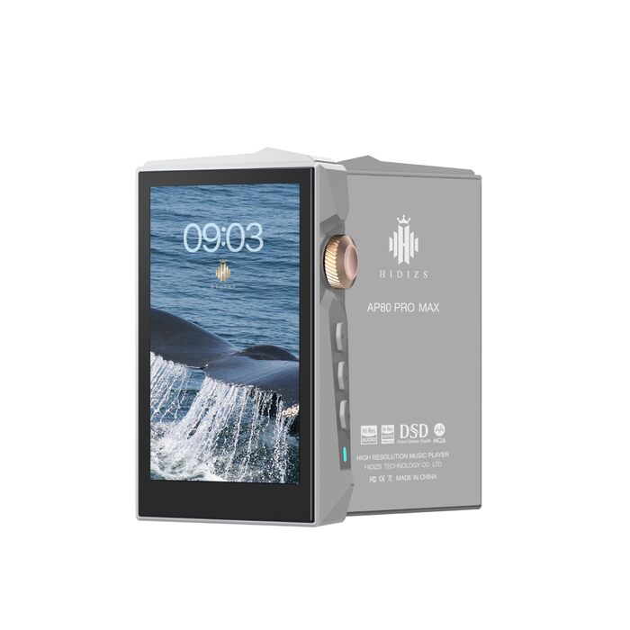 HiFi плеєр Hidizs AP80 PRO MAX: Bluetooth, Wi-Fi, Hi-Res, MQA, DSD256, 2TB SD, Сірий