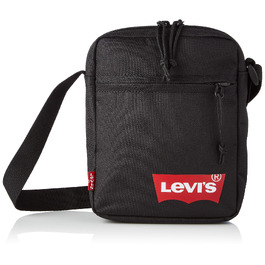 Чорна міні-сумка крос-боді Levi's Mini Crossbody Solid з логотипом Red Batwing