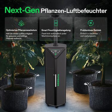 Зволожувач повітря VIVOSUN для рослин, AeroStream H05, 19л, ультразвуковий, тихий (24дБ), 360°