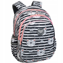 Багатовідсіковий шкільний рюкзак CoolPack (білий, чорний, рожевий), 21 л