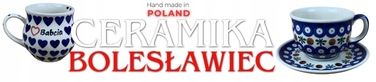 Керамічний дозатор для мила Bolesławiec, 400 мл, овальний, принт 