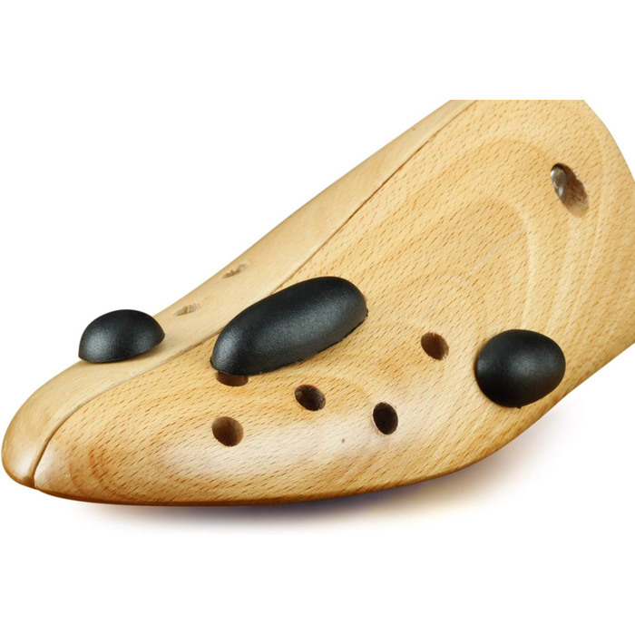 Langer & Messmer shoe stretchers for women against pinching shoes, boots or high heels - made of solid beechwood and metal mechanics - expands in width or length & width including leather stretching spray