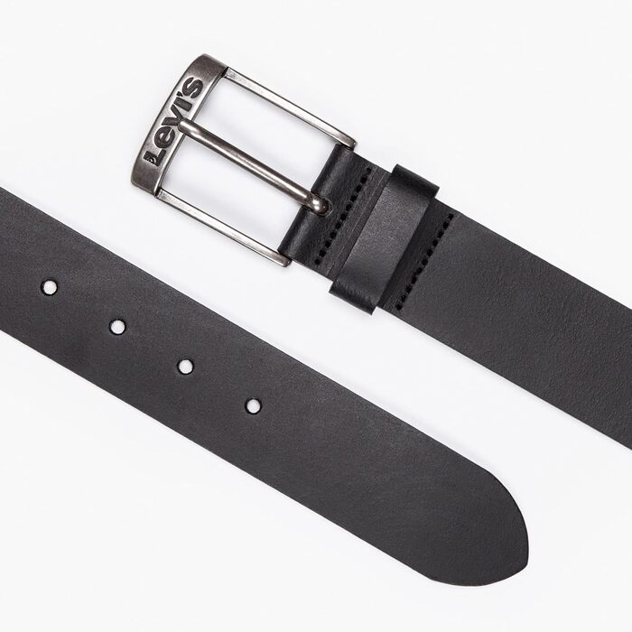 Чоловічий шкіряний ремінь Levi's New Duncan, колір чорний