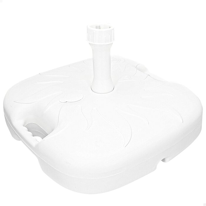 ACTIVE 61140 - Umbrella stand, parasol stand, umbrella base, refillable, white, dimensions 45 x 30 cm, robust, umbrella and parasol holders