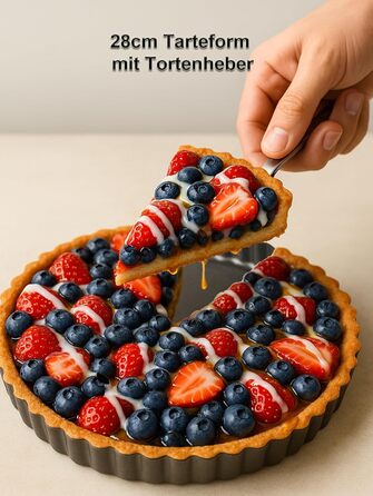 Форми для тартів Yamteck Tarteform 10см, 6 шт. З підйомним дном, антипригарне покриття, вуглецева сталь. Для тартів, пирогів, випічки, сімейних обідів та свят. Розмір 10х2 см, 6 шт. (28*3 см)