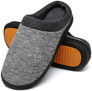 Теплі домашні капці Mishansha зимові чоловічі та жіночі з піною Memory Foam, сірі, розмір 43 EU