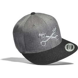 Кепка Baddery Tuner Cap Flexfit Snapback Kolben - стильна кепка для чоловіків та жінок, універсальний розмір, сірий колір