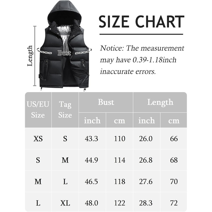 Чоловіча зимова жилетка AIEOE з PU шкіри, без рукавів, водонепроникна, з капюшоном, тепла, з утеплювачем, чорна