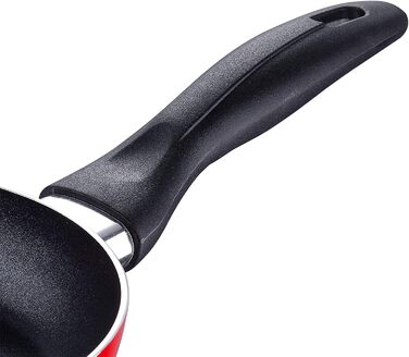 Набір сковорідок San Ignacio 3 шт. 16/20/24 см, кришка, алюміній, індукція (червоний)