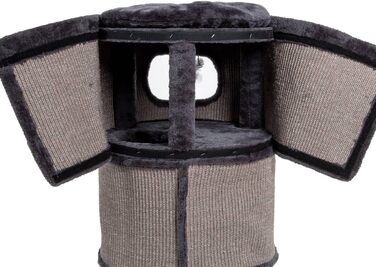 Котячий будиночок-крісло Tony: когтеточка, будинок, 3 печери, 90 см, сіра | CanadianCat