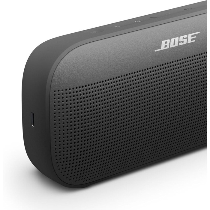 Портативна Bluetooth колонка Bose SoundLink Flex (2-ге покоління), водонепроникна, пилонепроникна, з природним звучанням, до 12 годин роботи від акумулятора, чорна