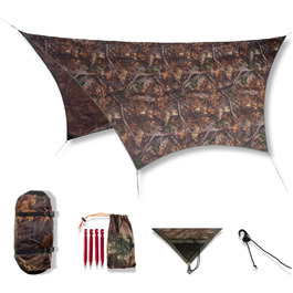 Тент AMAZONAS Ultra-Light Traveller Tarp Forest - ультралегкий, 650г, 25x10 см, камуфляж, для захисту від негоди