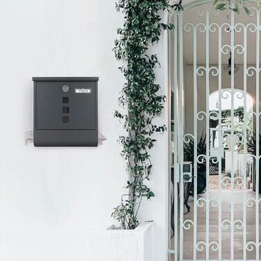 Поштовий ящик ARREGUI Chance E7005 сталевий з газетницею, антрацит (DIN A4)